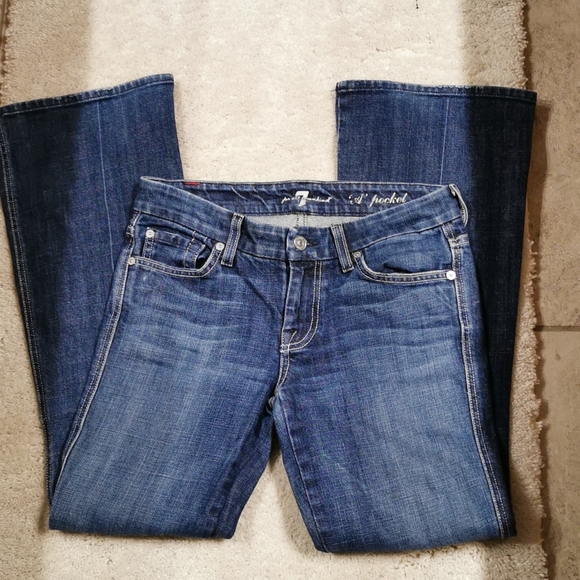 7 for all mankind size 26 blue cotton jeans - Picture 4 of 13